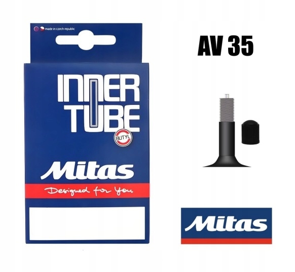 

Dętka 20 x 1 x 1 3/8 [25/42-451] AV35 Mitas