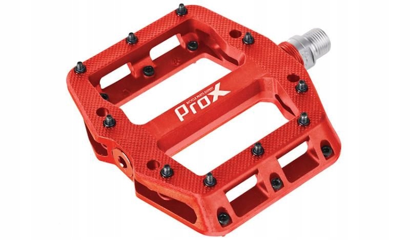 Czerwone Pedały rowerowe platformowe Prox Base Pro do jazdy Mtb Dh Full Dh