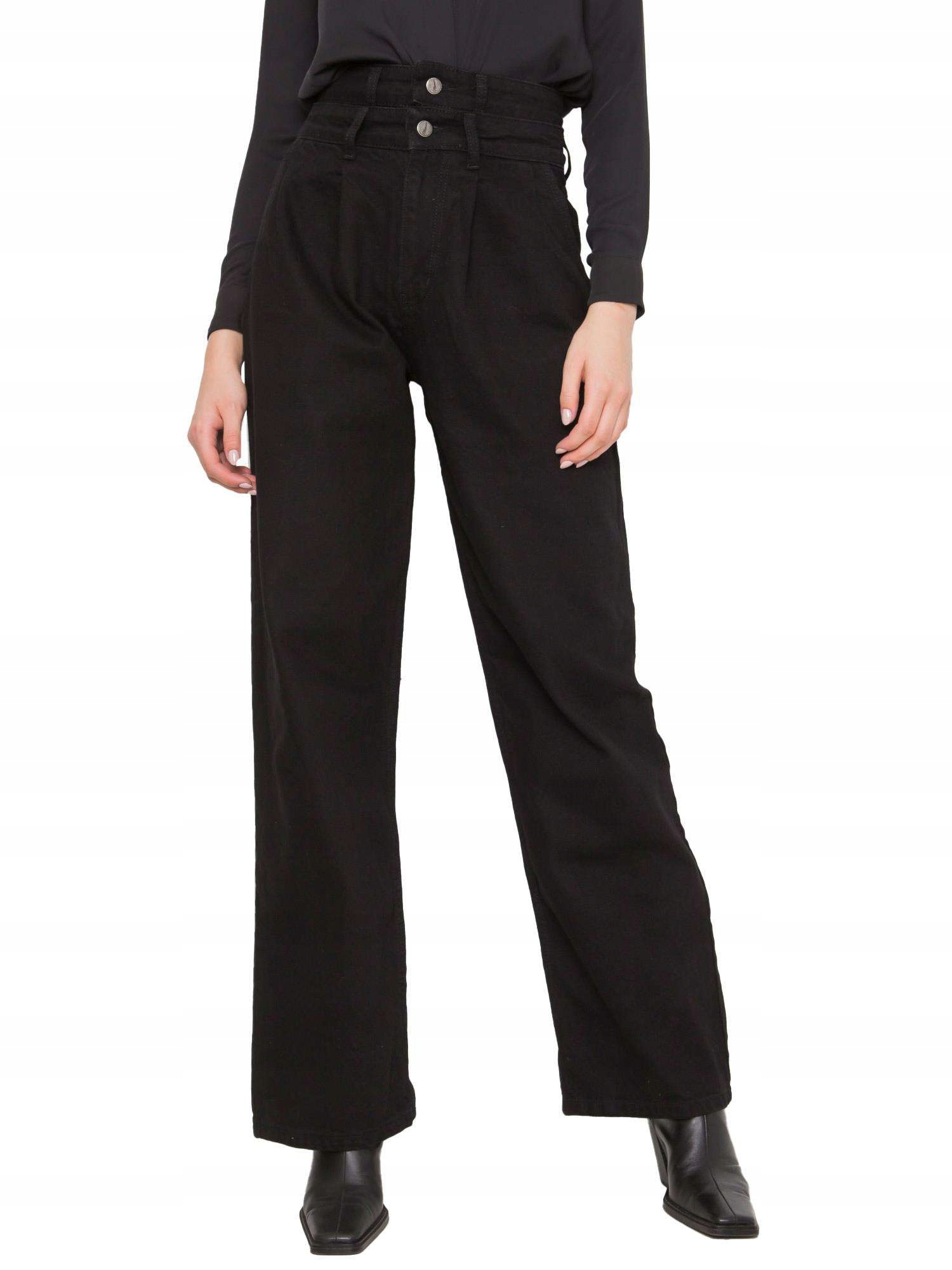 

Szerokie Jeansy Damskie Spodnie wysoki stan - 27