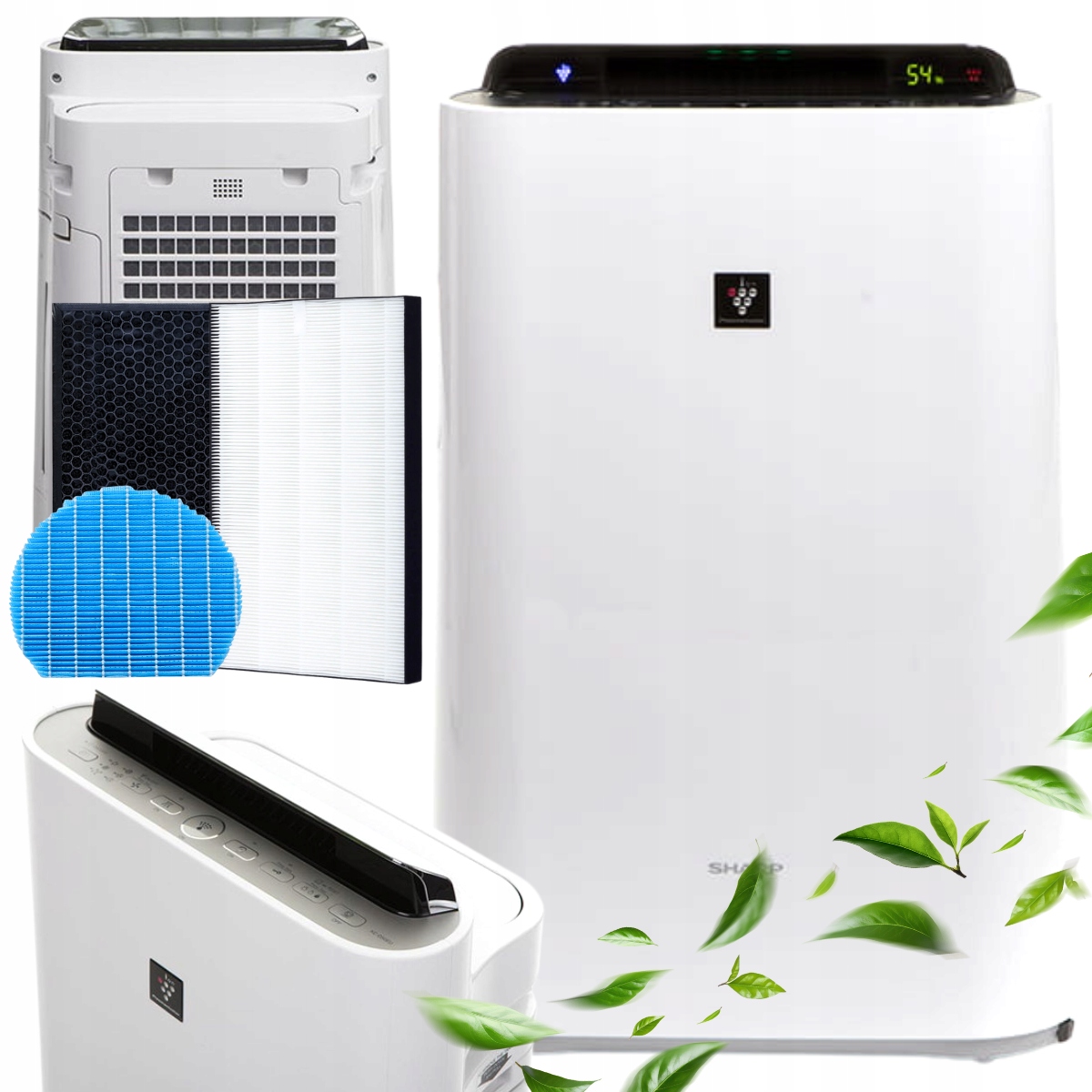 Oczyszczacz powietrza Sharp KC-D50EUW do 38m2 nawilżacz powietrza jonizator