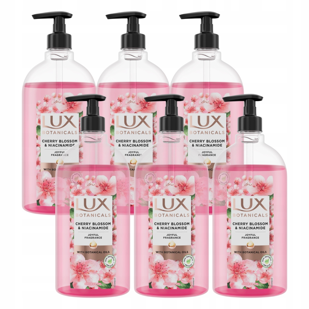 Lux Botanicals Cherry Blossom Niacinamide Żel pod prysznic 6 x 720 ml