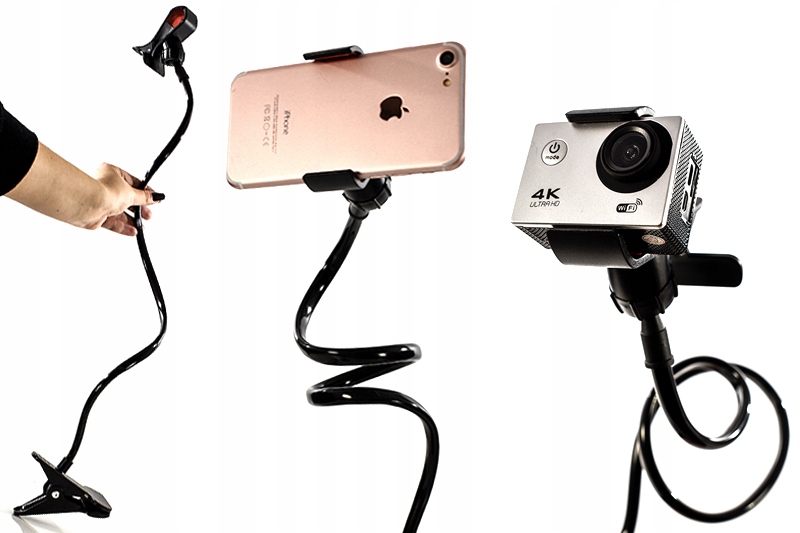 UNIWERSALNY UCHWYT NA TELEFON STOJAK STATYW GIĘTKI DŁUGI ELASTYCZNY PAJĄK Marka Webski