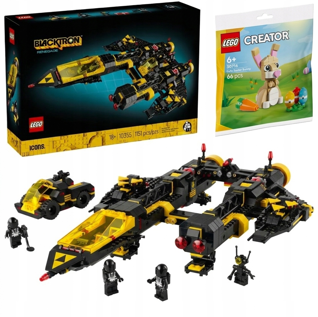 Klocki Lego Icons Dla Dorosłych Statek Kosmiczny 10355 Blacktron