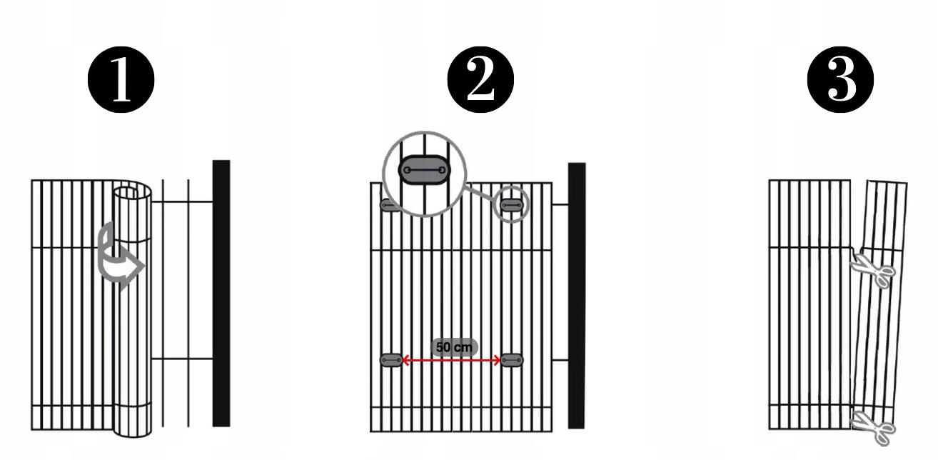 ELEMENTY MOCUJĄCE DO MAT OSŁONOWYCH PVC SZARY Marka Garden Rosa