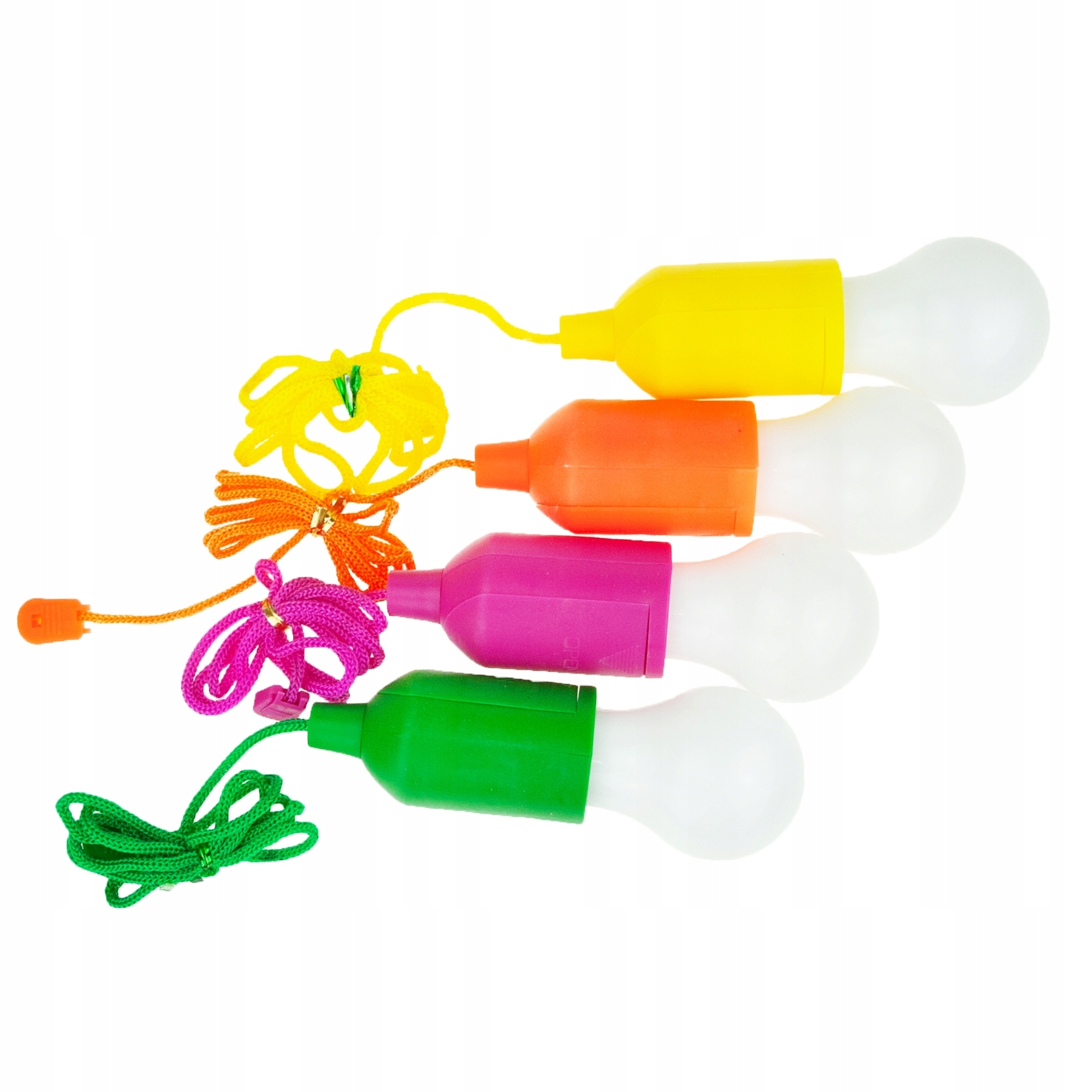 LAMPKI LED na SZNURKU BATERIE KOLOROWE ŻARÓWKA 4SZT ŻARÓWKI przenośne 4szt Kolor dominujący wielokolorowy