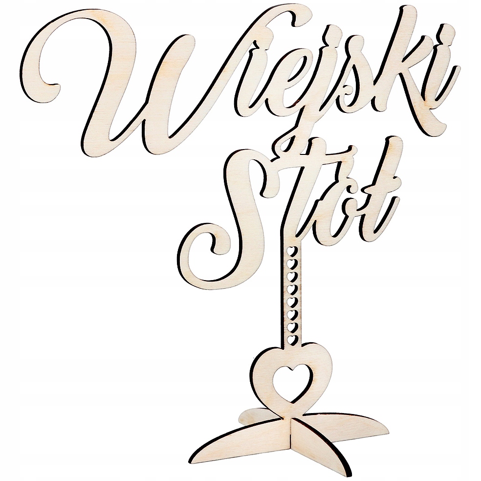 

Drewniany Napis Na Wiejski Stół Ślub Wesele