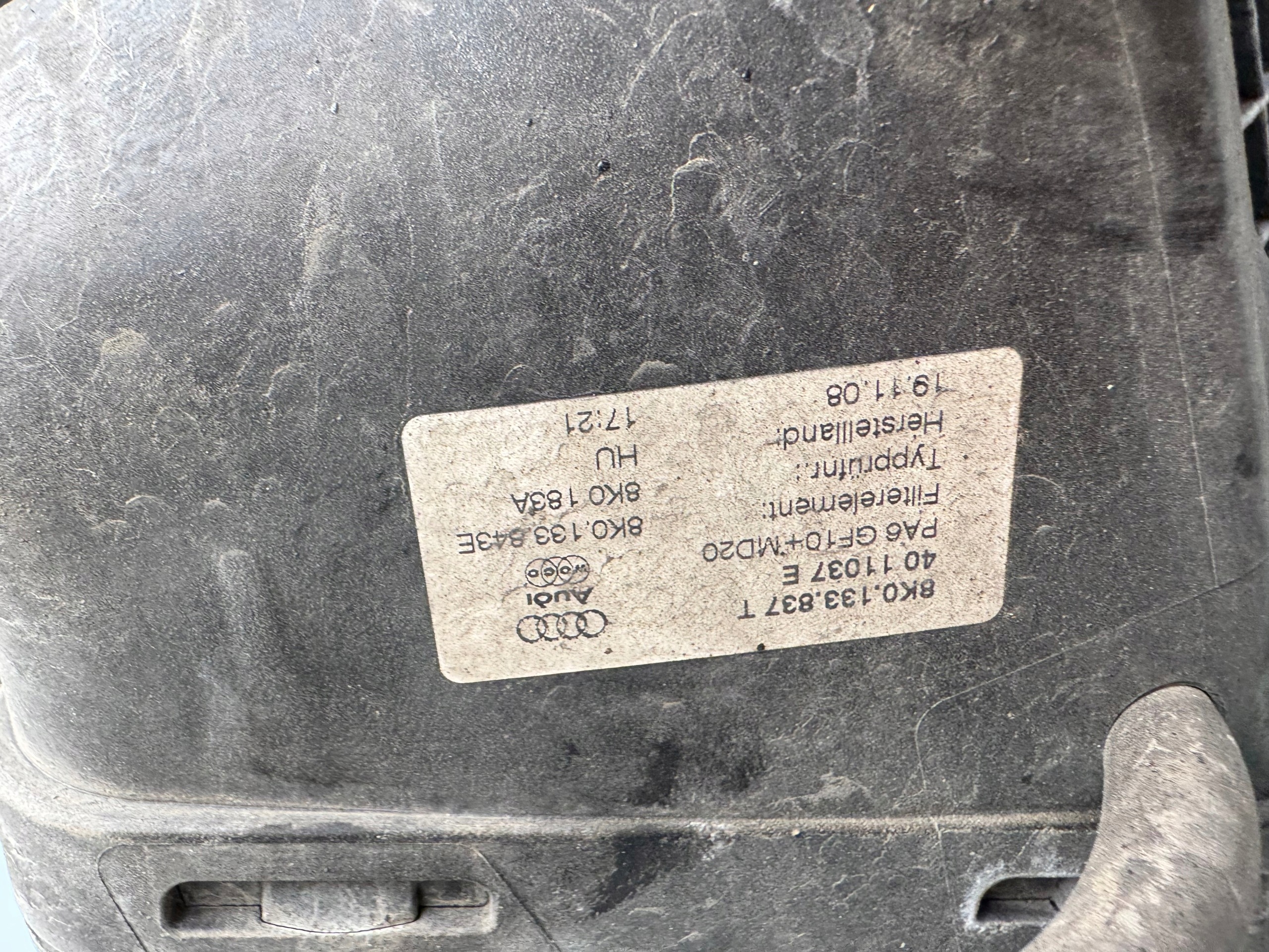 Gehäuse filter luft AUDI A4 B8 8K0133837T komplett ! A5 8T Q5 !