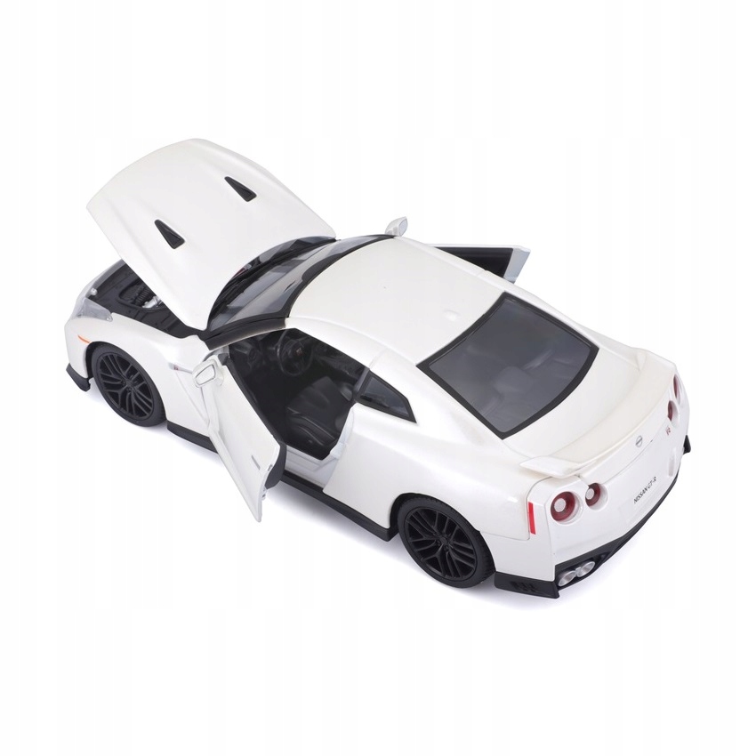 Nissan GT-R 1:24 model Bburago 18-21082 biały Kolor dominujący biel