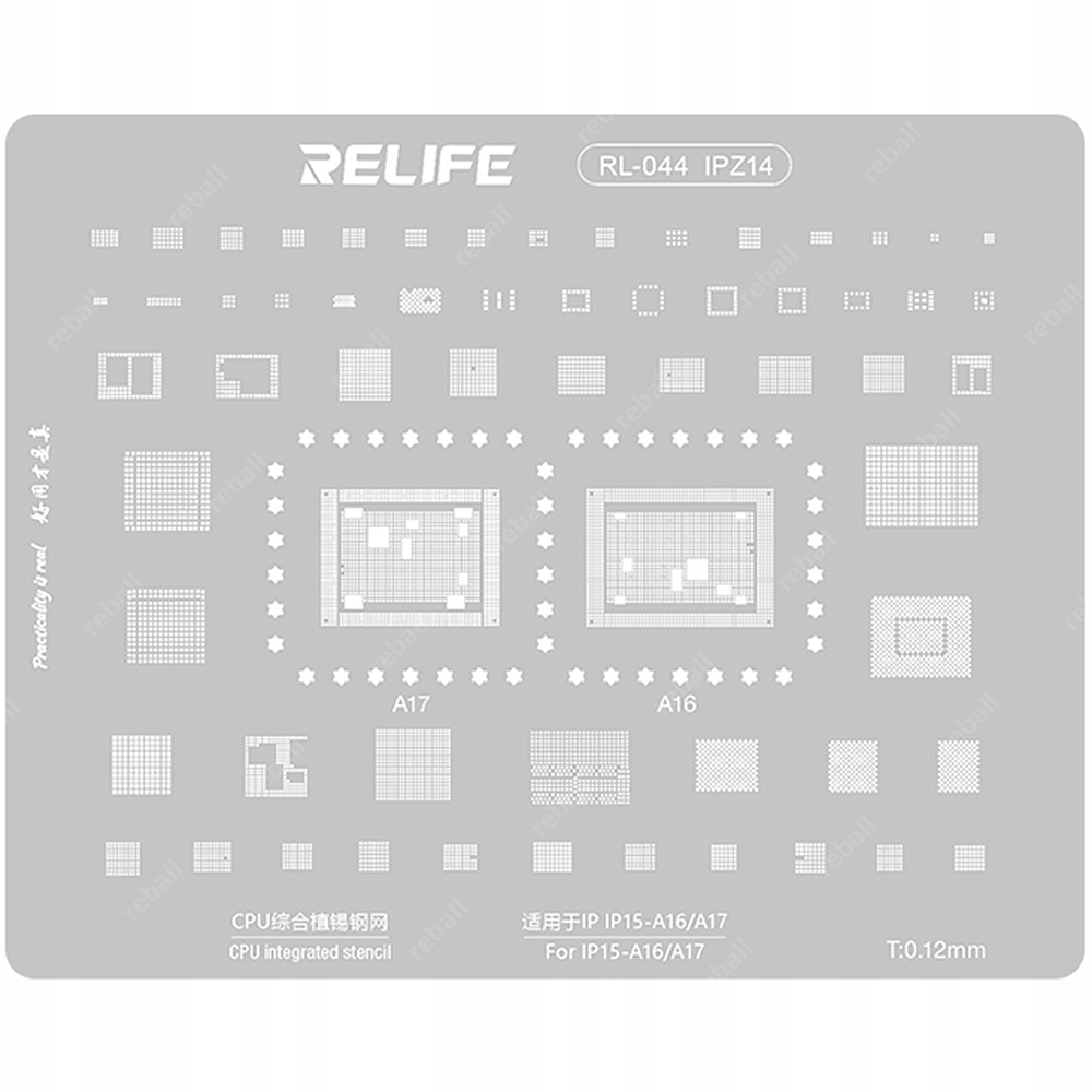 SITO MATRYCA BGAP DO PAST LUTOW IPHONE 15 A16 A17 RELIFE RL-044 IPZ14