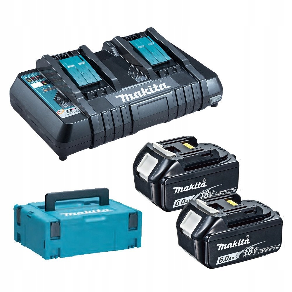 

2x Akumulator 6,0 Ah BL1860B Ładowarka Makita