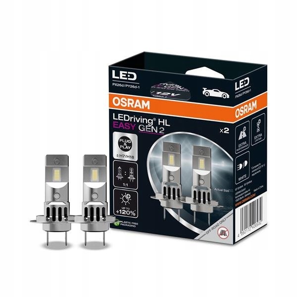 Súprava autožiaroviek Osram H7/H18-LED Easy Gen 2 (2ks)