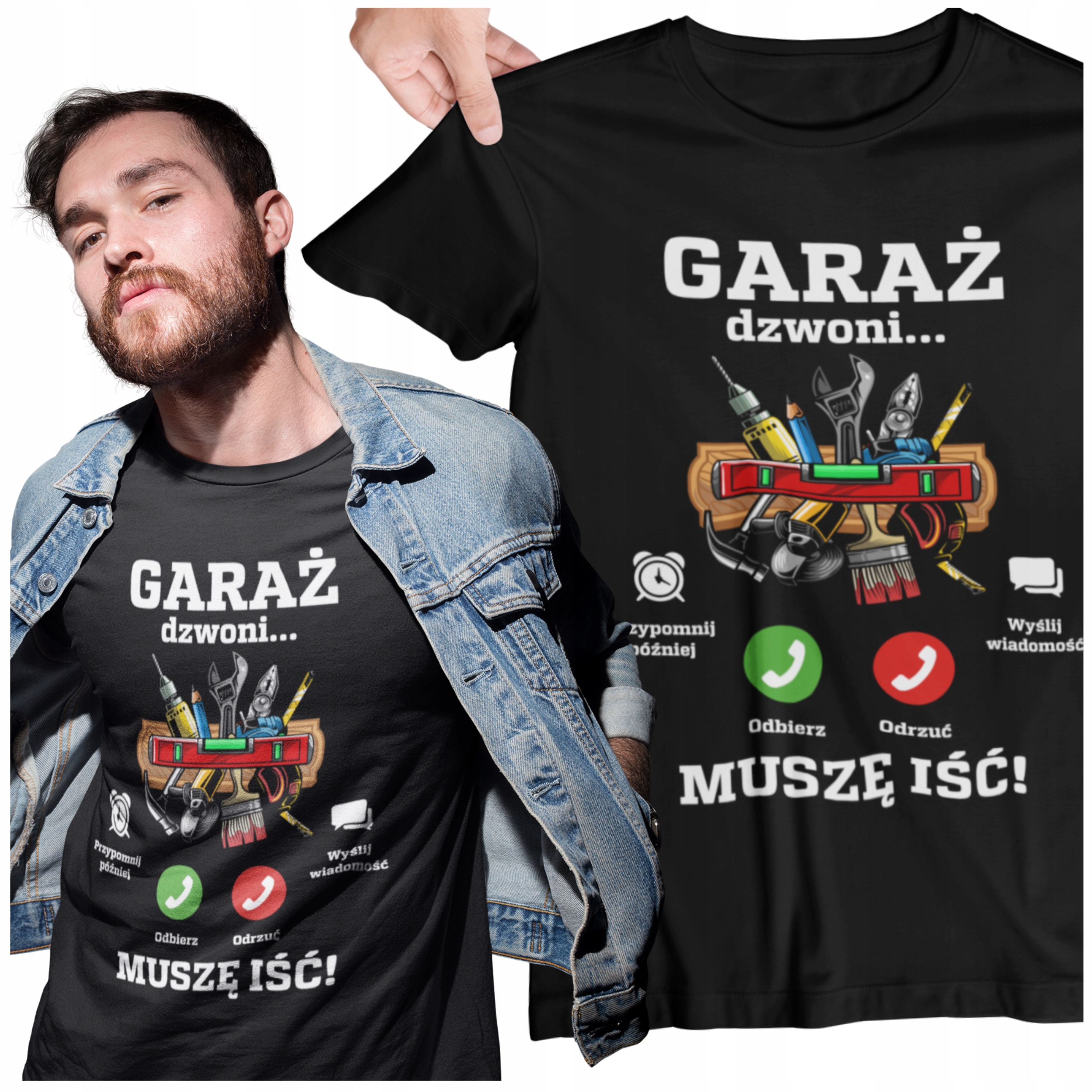 

Garaż Dzwoni Muszę Iść Koszulka Dla Faceta