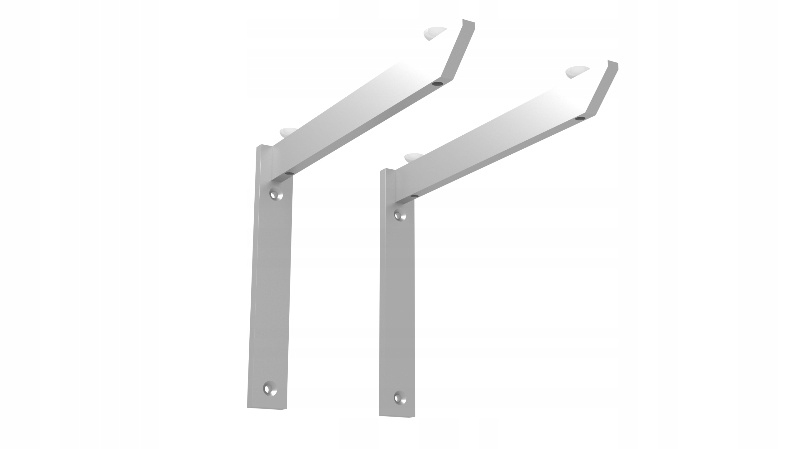 2 Ks Konzole Na Polici Úhelník Pod Polici 240 MM Alu