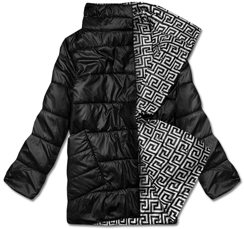 Dámská Bunda Se Stojáčkem B8066 Černá 48