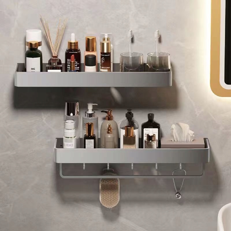 

2x Półka prysznicowa Bez dziurkowania szary 40cm