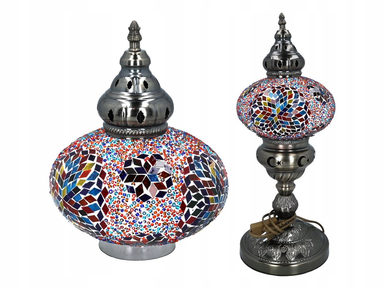 Stolová lampa – jednoduché tienidlo, viacfarebná