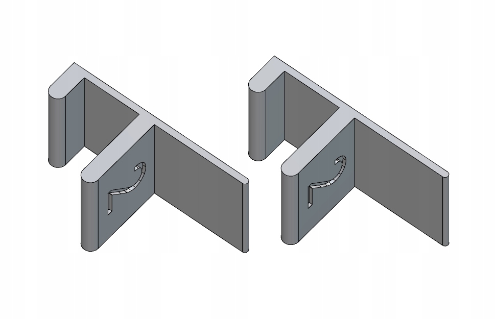Dystans do montażu frontów 2mm komplet 2 szt.