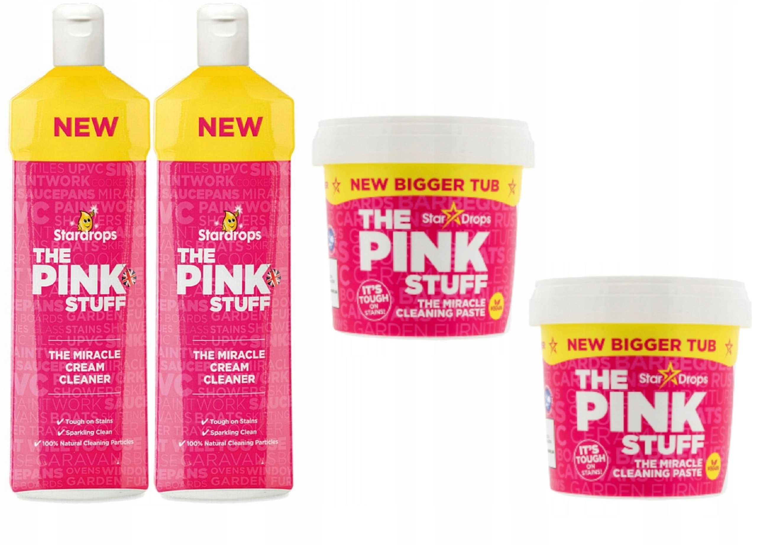 

Pink Stuff Zestaw 2x Pasta czyszcząca+ 2x Mleczko