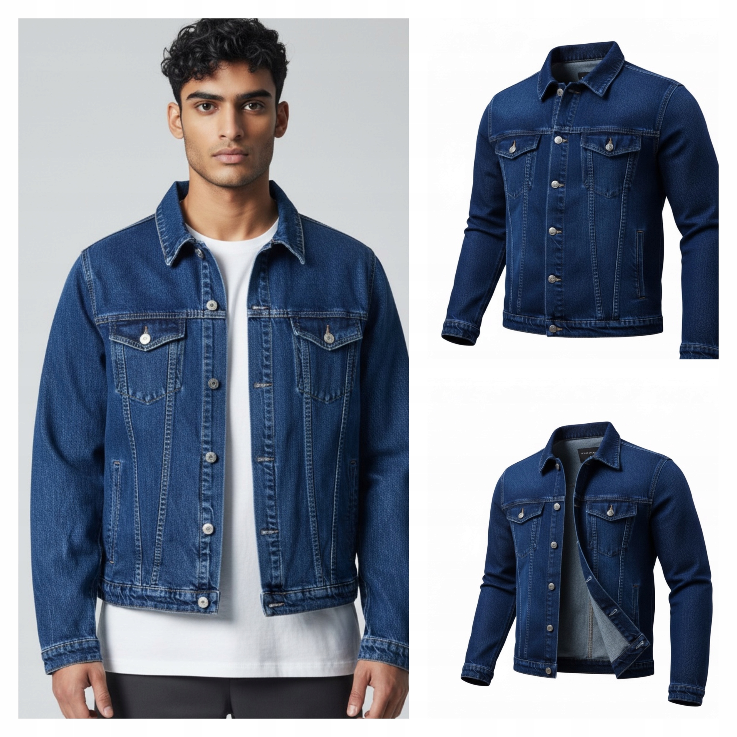 Pánská Džínová Bunda Klasická (modrá) velikost M