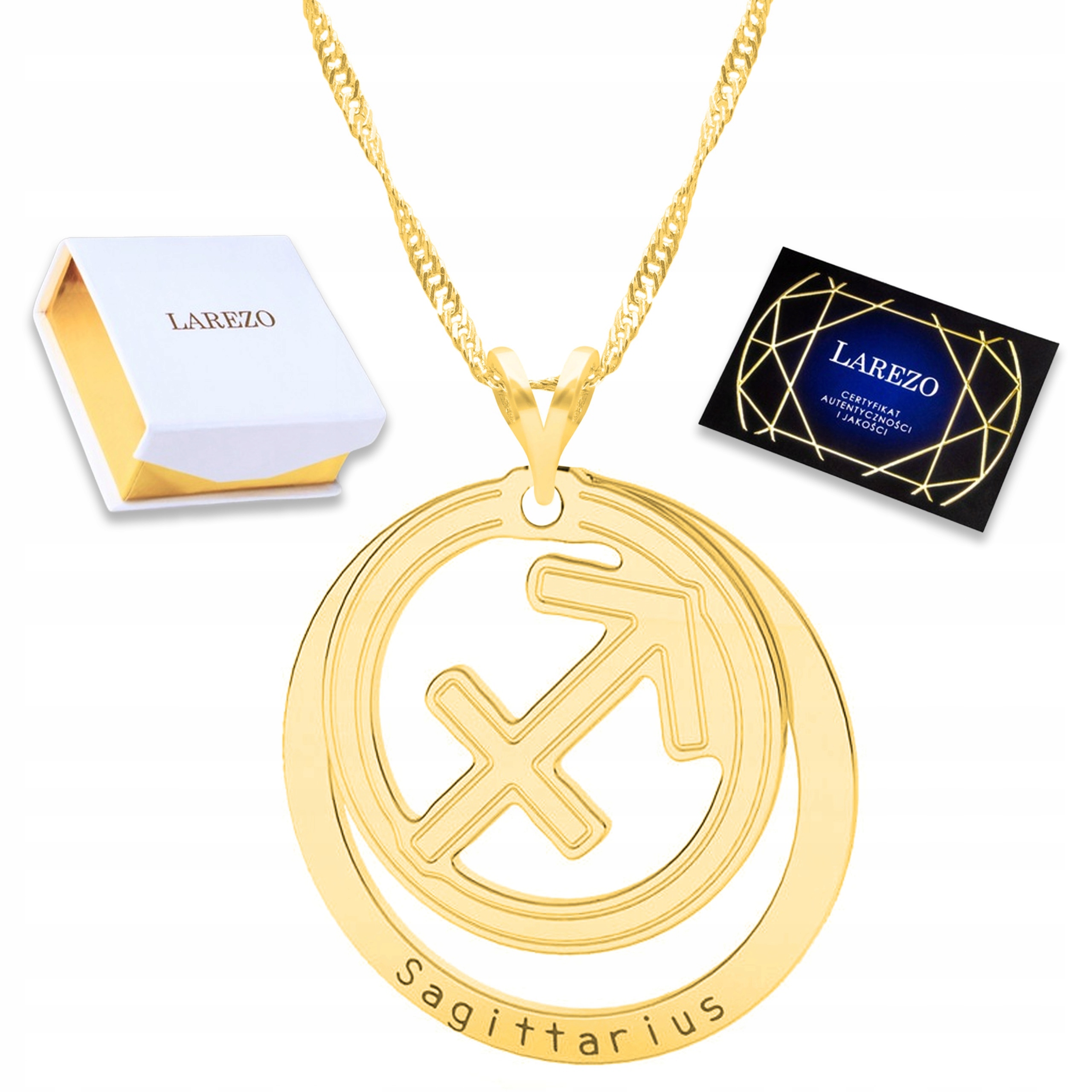 Náhrdelník Zlatý znamení zvěrokruhu Střelec Sagittarius Dámský Stříbro 925