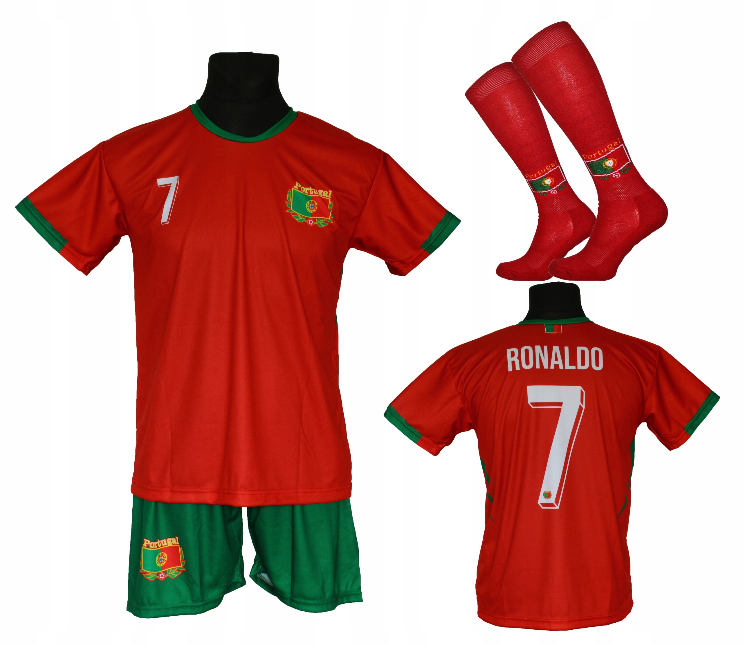 Ronaldo komplet strój piłkarski Portugalia Bg 134