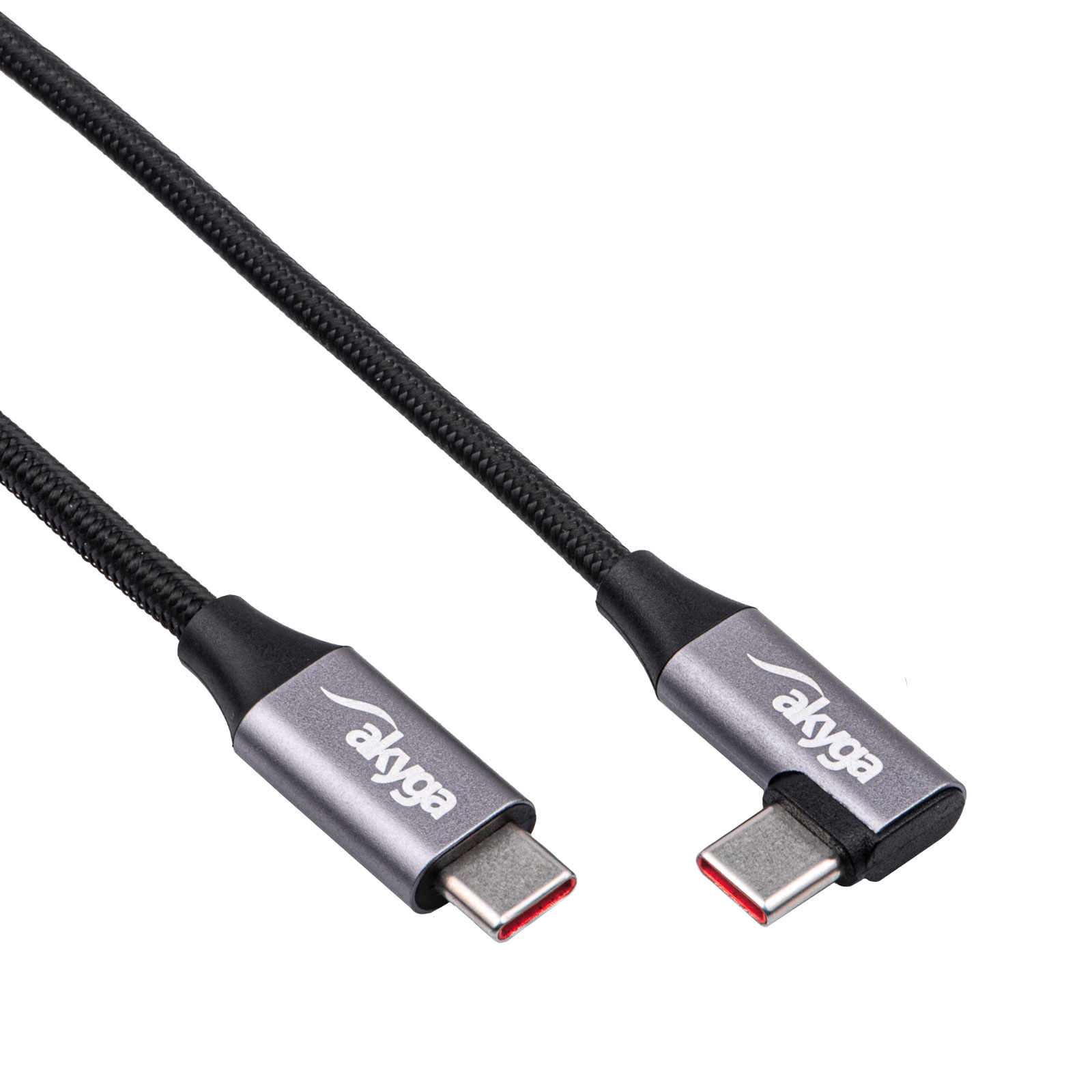 Úhlový kabel Usb C Usb-c rychlé nabíjení 60 W pro Samsung Huawei 1 m Black