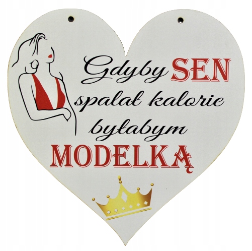 

Zawieszka Tabliczka Serce Modelka ...Nadruk