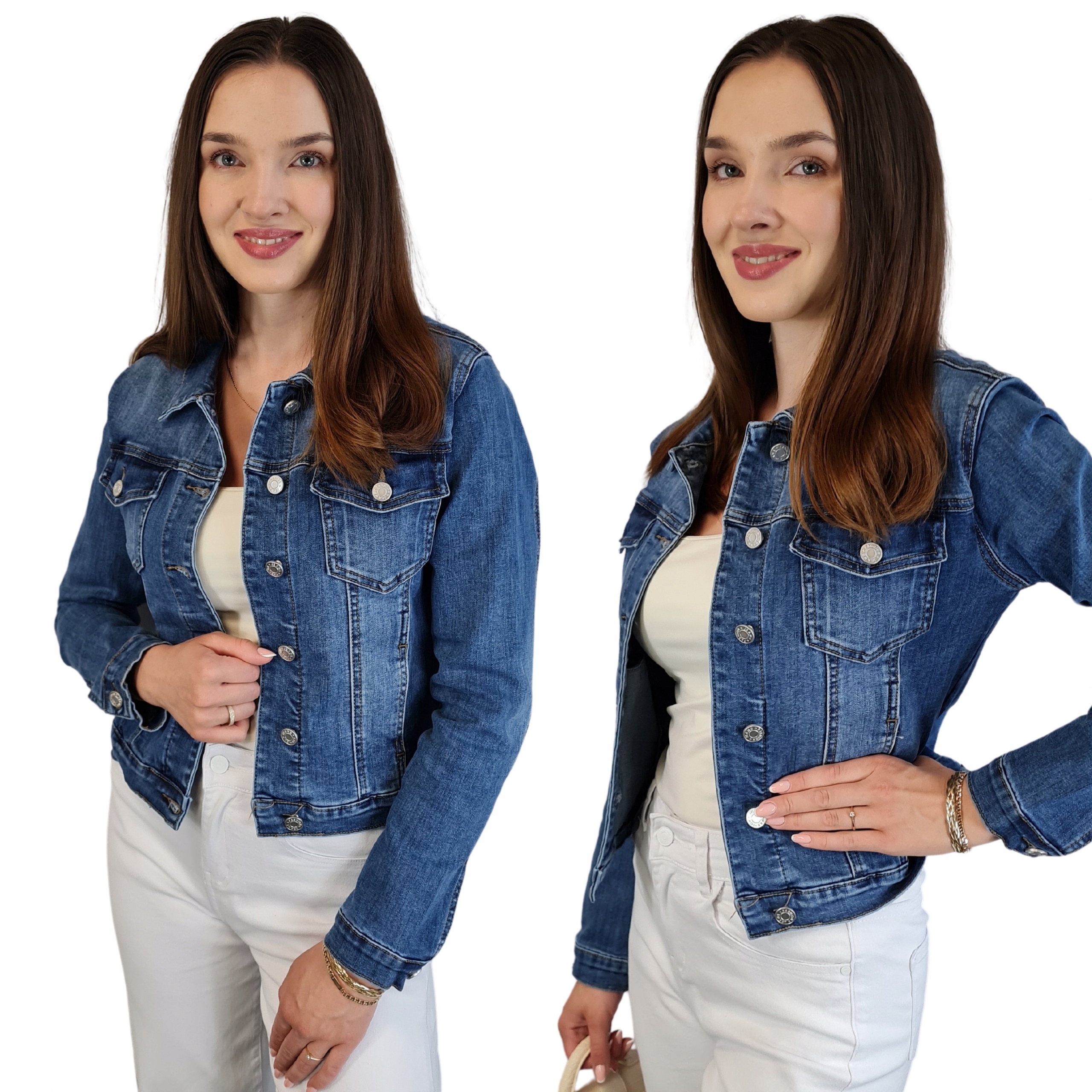 KURTKA JEANSOWA Damska KATANA KLASYCZNA na Wiosnę Lato 42/XL Marka inna