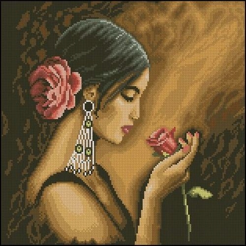 Křížková výšivka počítaná sada (kanva, mulina)