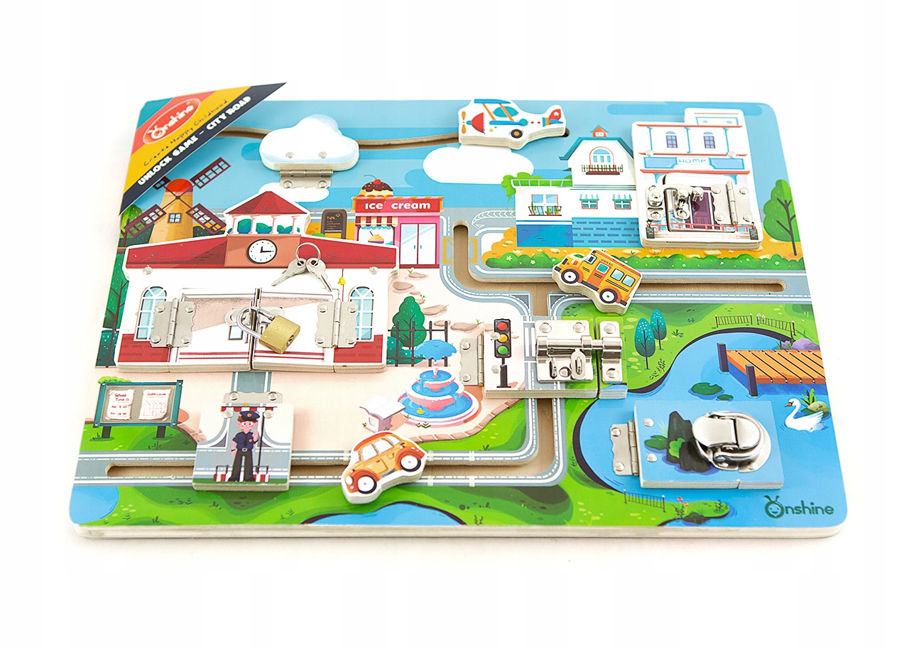 

Tablica manipulacyjna zamki miasto Montessori