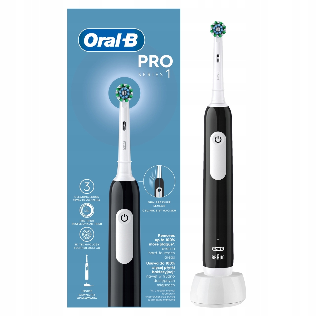 Oral-B Pro Series 1 Black Szczoteczka elektryczna
