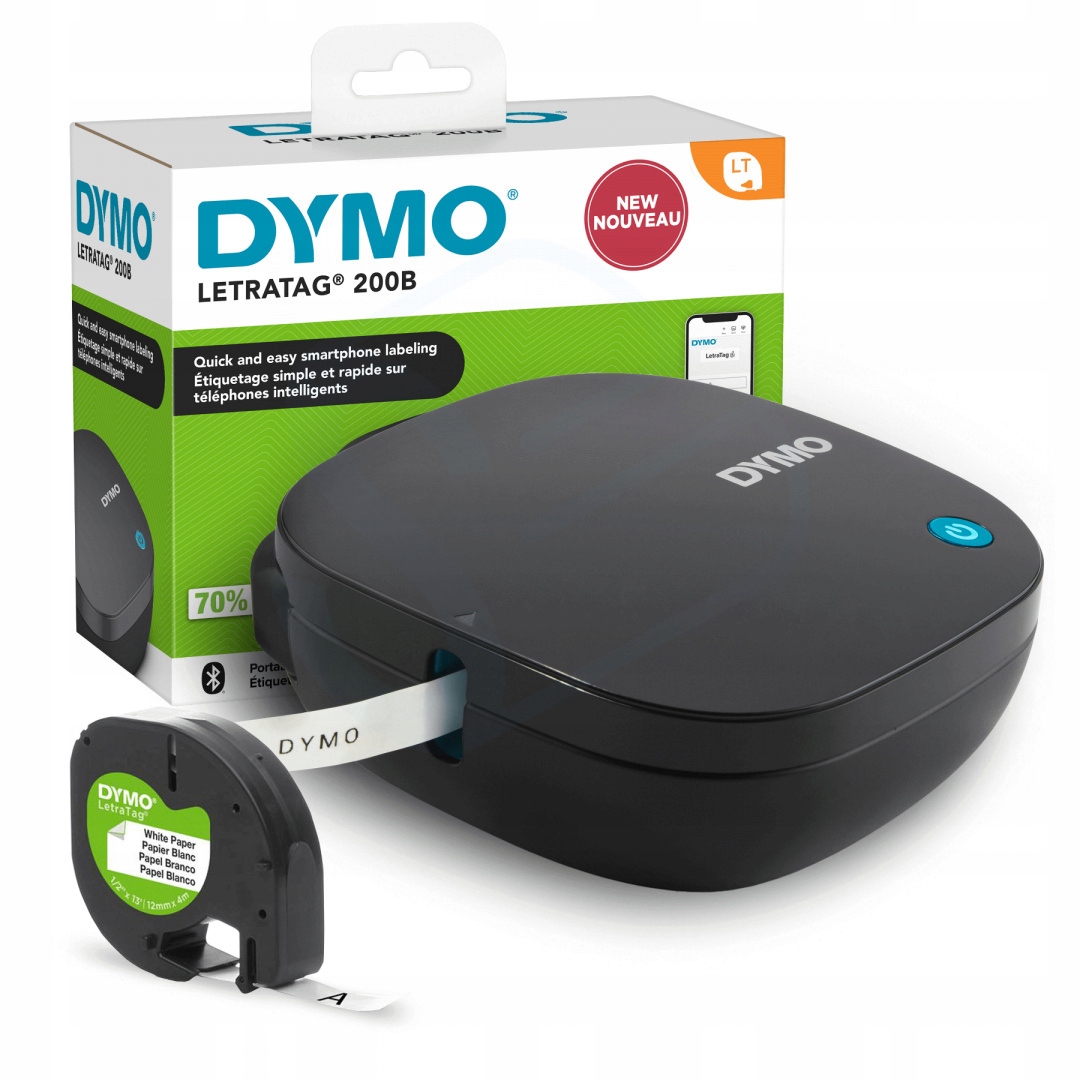 Drukarka Letratag LT-200B Na Bluetooth +taśma Dymo