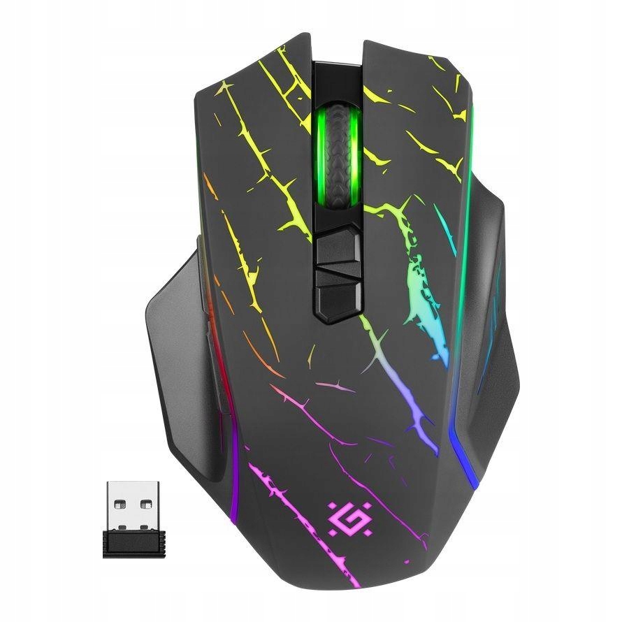 Defender Mysz Bezprzewodowa Uran Gm 503 Do Laptopa 3200DPI Rgb Gaming