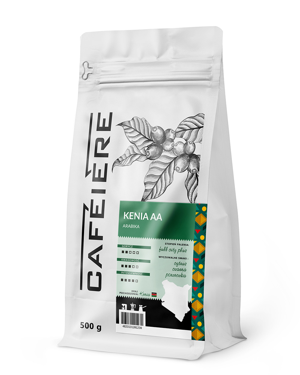 Káva zrnková 100% Arabica Čerstvě pražená Keňa Kenya Aa, 500 g