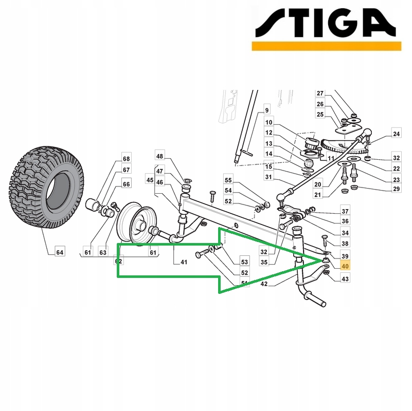 TULEJKA PANEWKA DRĄŻKA STABILIZATORA DO STIGA ESTATE 2084 3084 3098 3384 OR Kod producenta 325038007/0