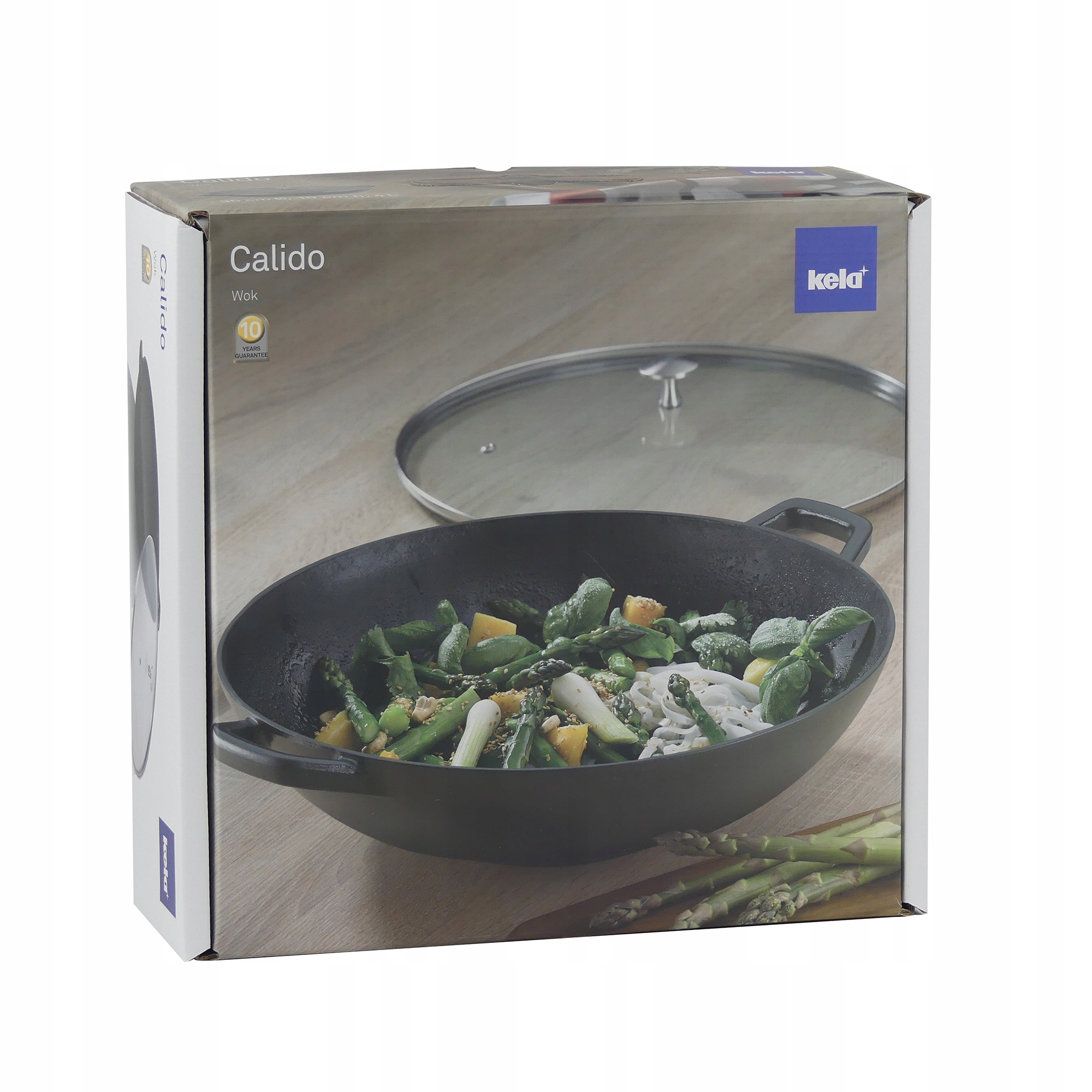 Wok Kela Calido litinový 36 x 10 cm smaltovaný 4L