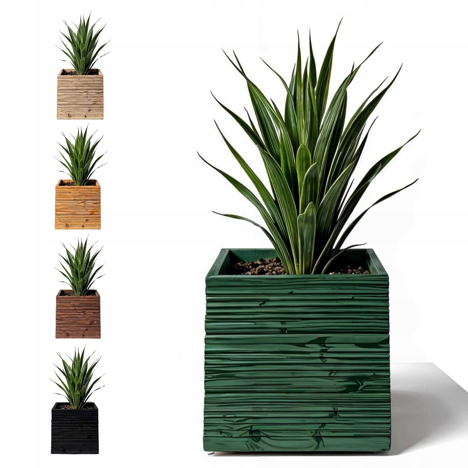 Krabice 50x53x28 cm modřínově zelená květináč