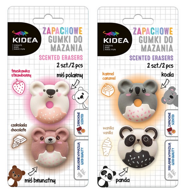 

Kidea Gumka Do Ścierania Zapachowa Zwierzaki 4 szt