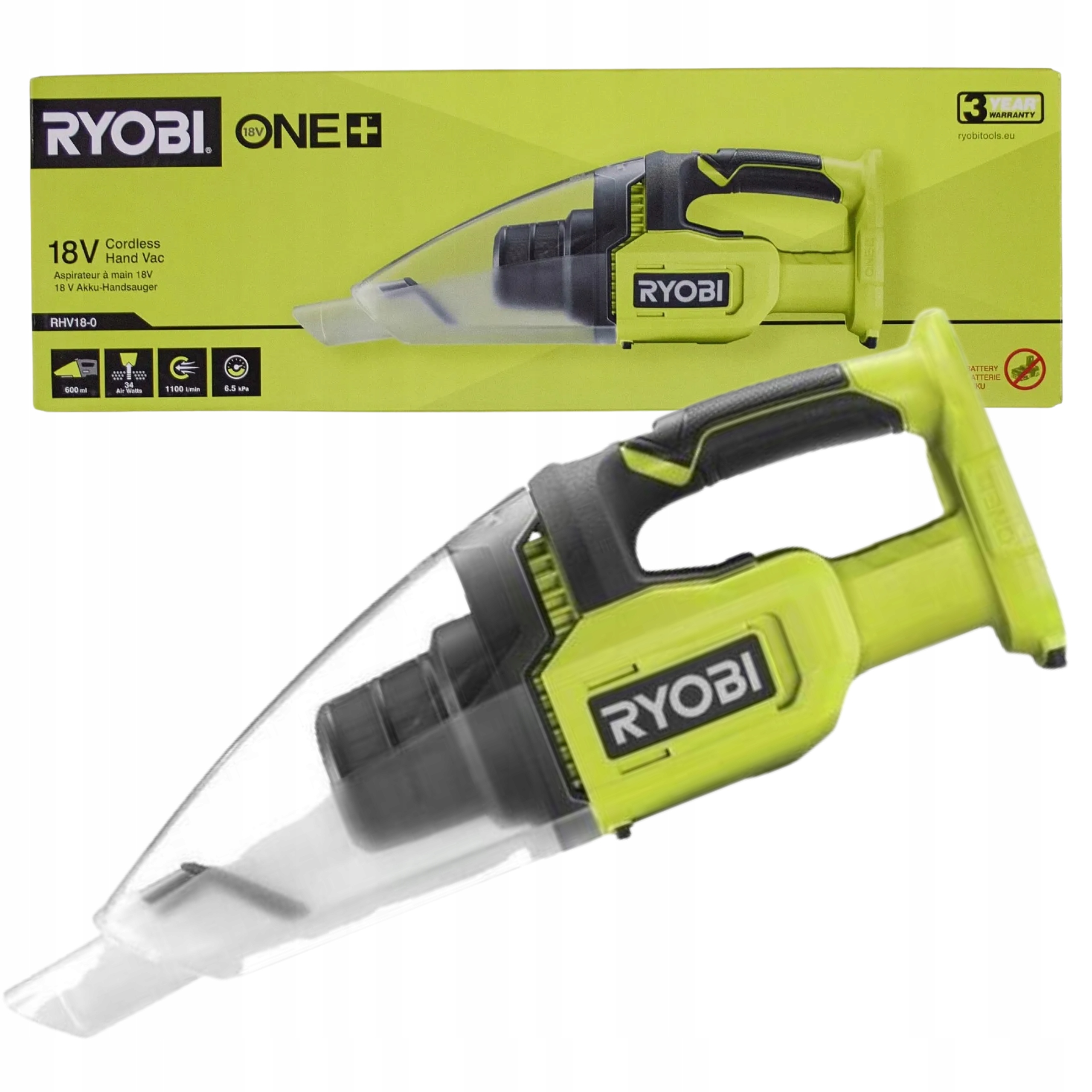 Ruční Akumulátorový Vysavač Do Domácnosti Auta 18V Ryobi 5133005655
