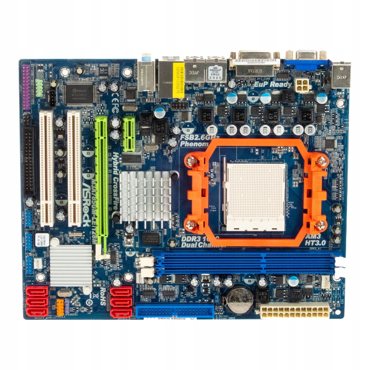Asrock M3A785GM-LE/128M Socket AM3 DDR3 PCIe Pci Sata Ide microATX