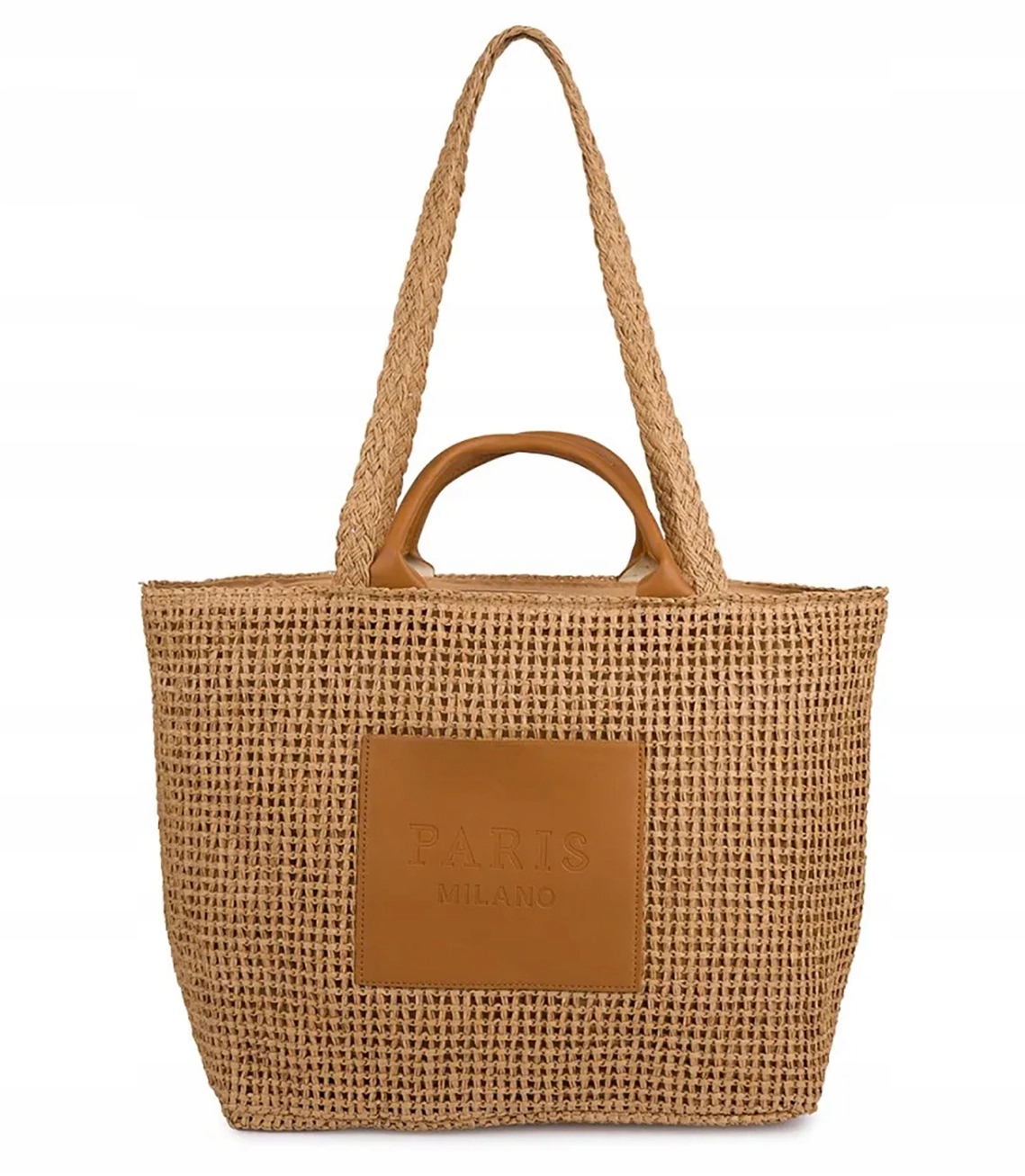 Elegantní pletená taška Paris Milano s kapsou a dvojitými držadly