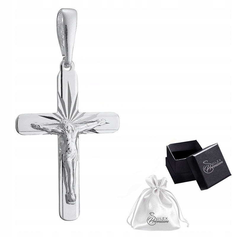 Stříbrný křížek ryzost 925 Přívěsek Ježíš Kristus na kříži