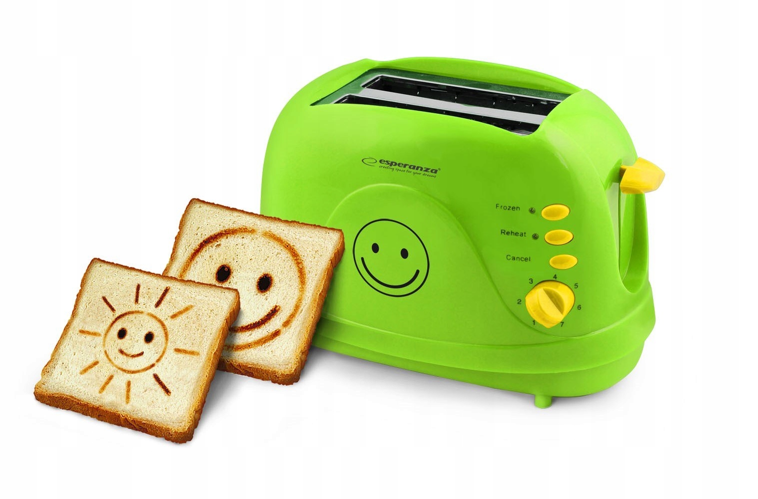 Toster Esperanza Smiley EKT003 (750W; kolor zielony)
