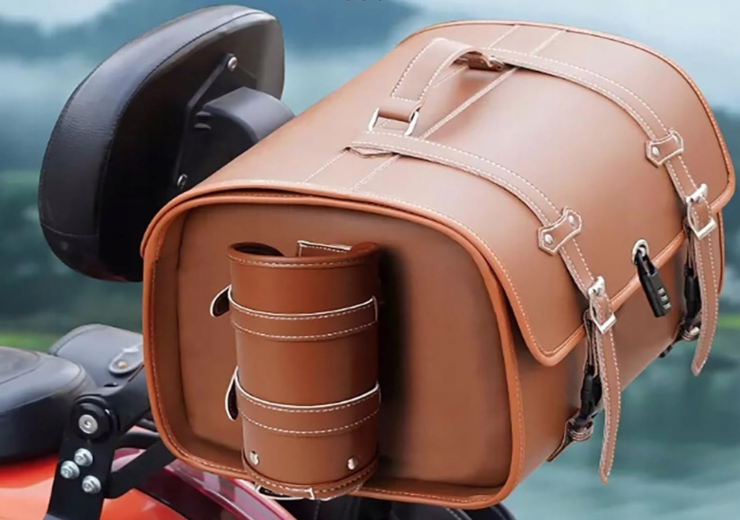 Kožená Brašna Centrální taška na motocykl Váleček 33L Honda Vtx Vt Shadow