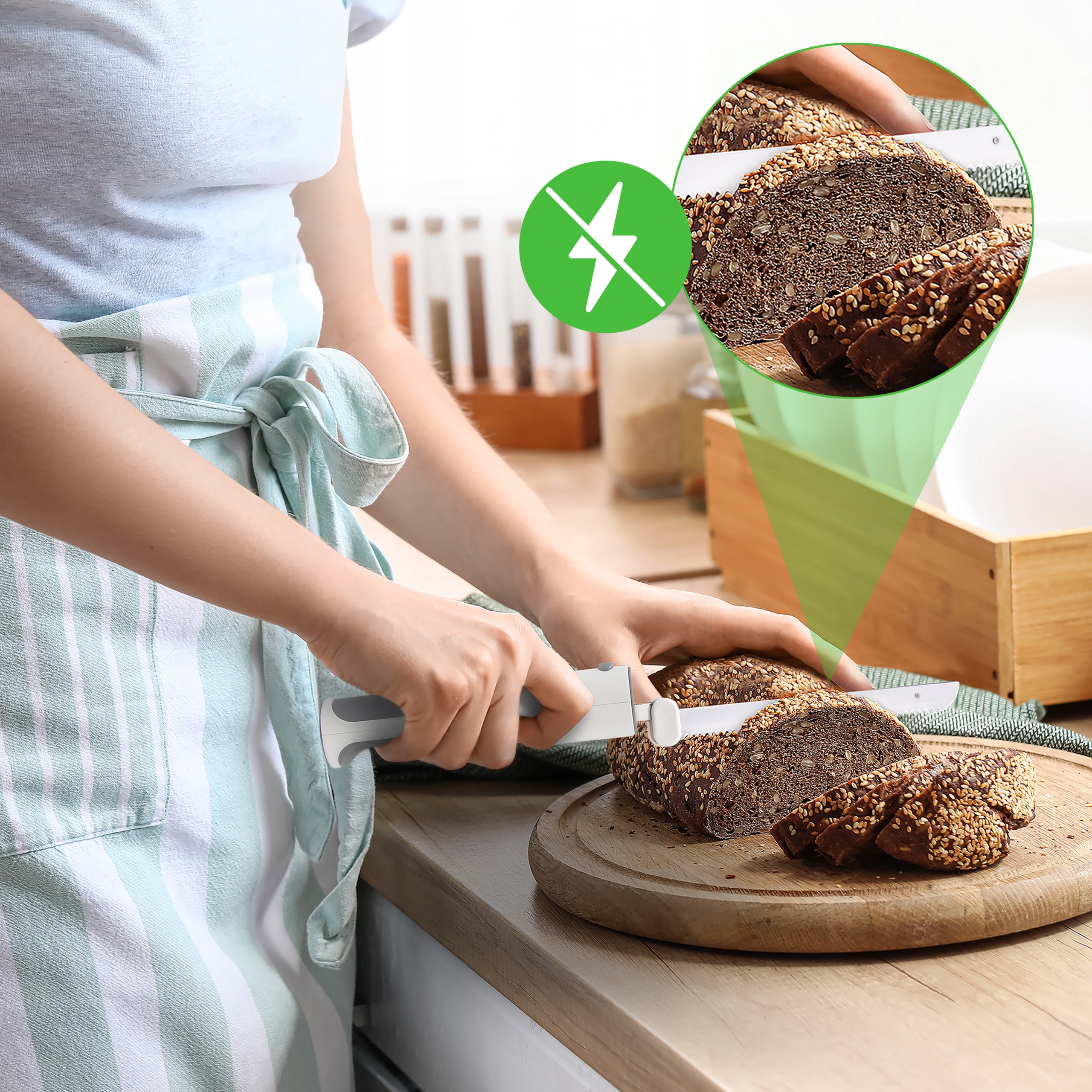 ELEKTROMOS KÉS HAL KENYÉR HÚS TÖLTET USB TÖBBFUNKCIÓS FEHÉR Márka márkanév nélkül