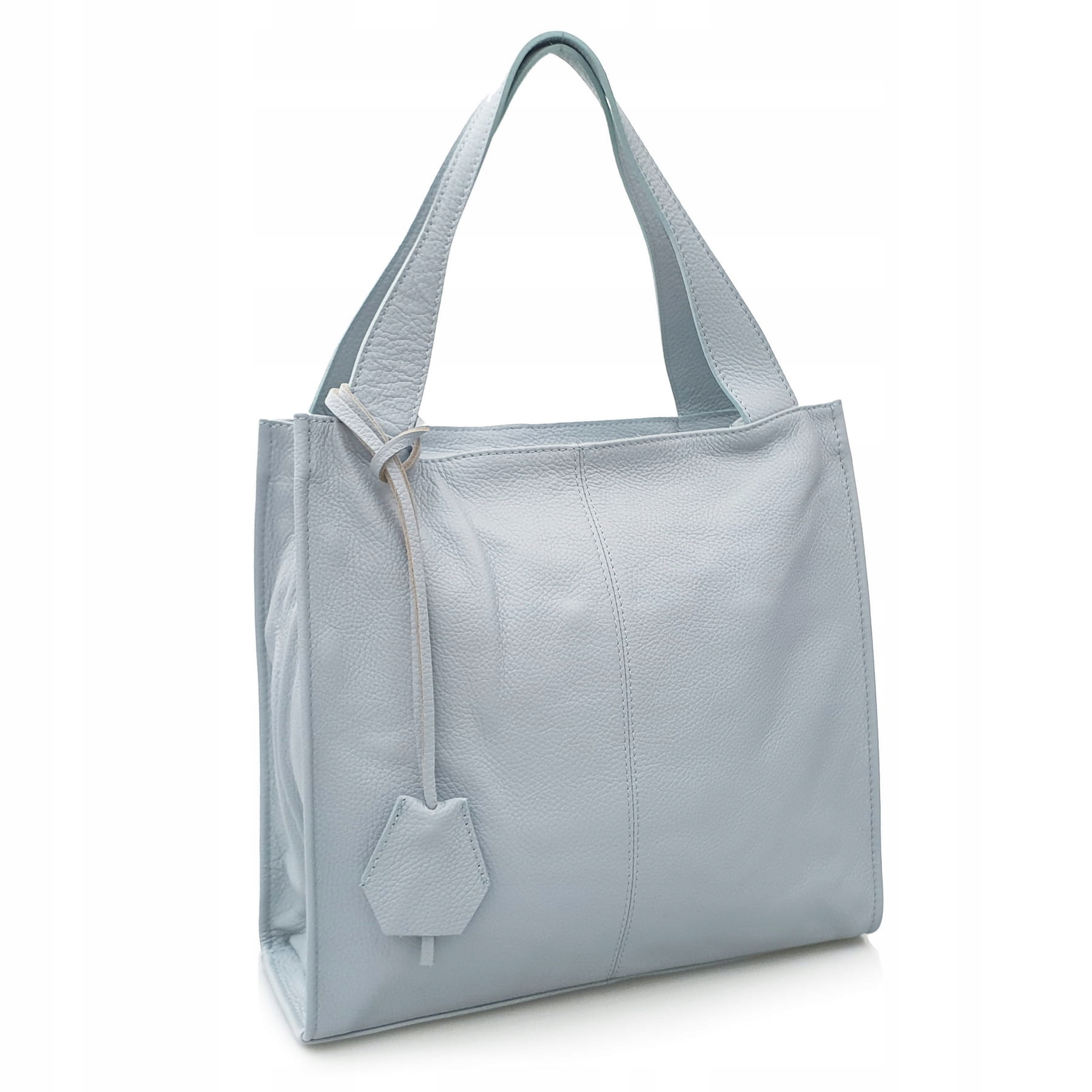 

Torebka skórzana shopper klasyczna J.niebieska