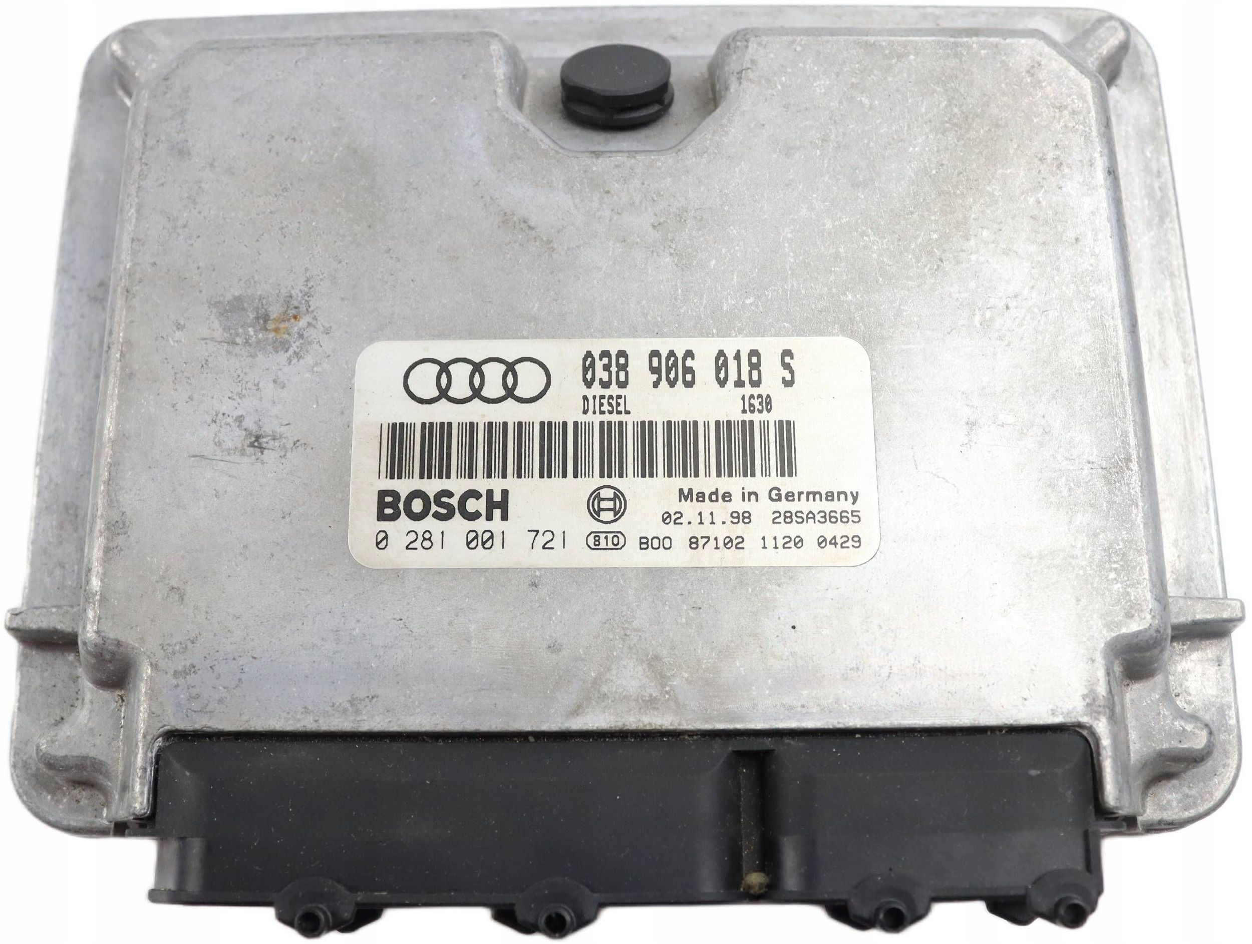 AUDI A4 B5 computer control unit of the engine 1.9 TDI 038906018S 0281001721