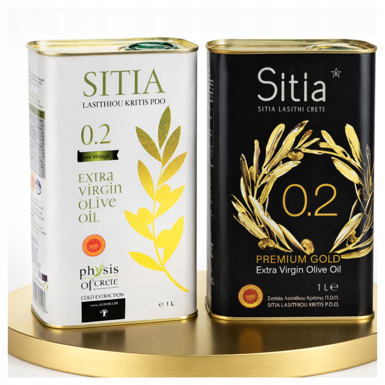 Oliwa Grecka Z Oliwek Extra Virgin Premium Zimnotłoczona Sitia 0,2% 2x 1L