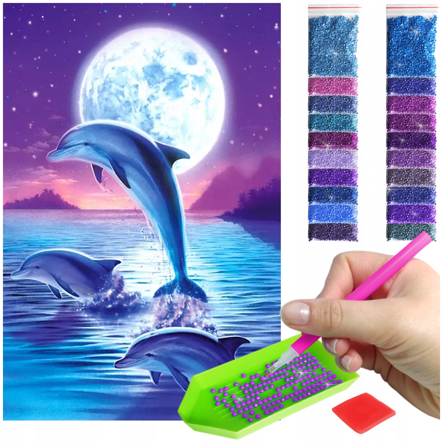 Haft Diamentový Velký 60x40cm Diamond Painting Mozaika Diamentové Příslušenství