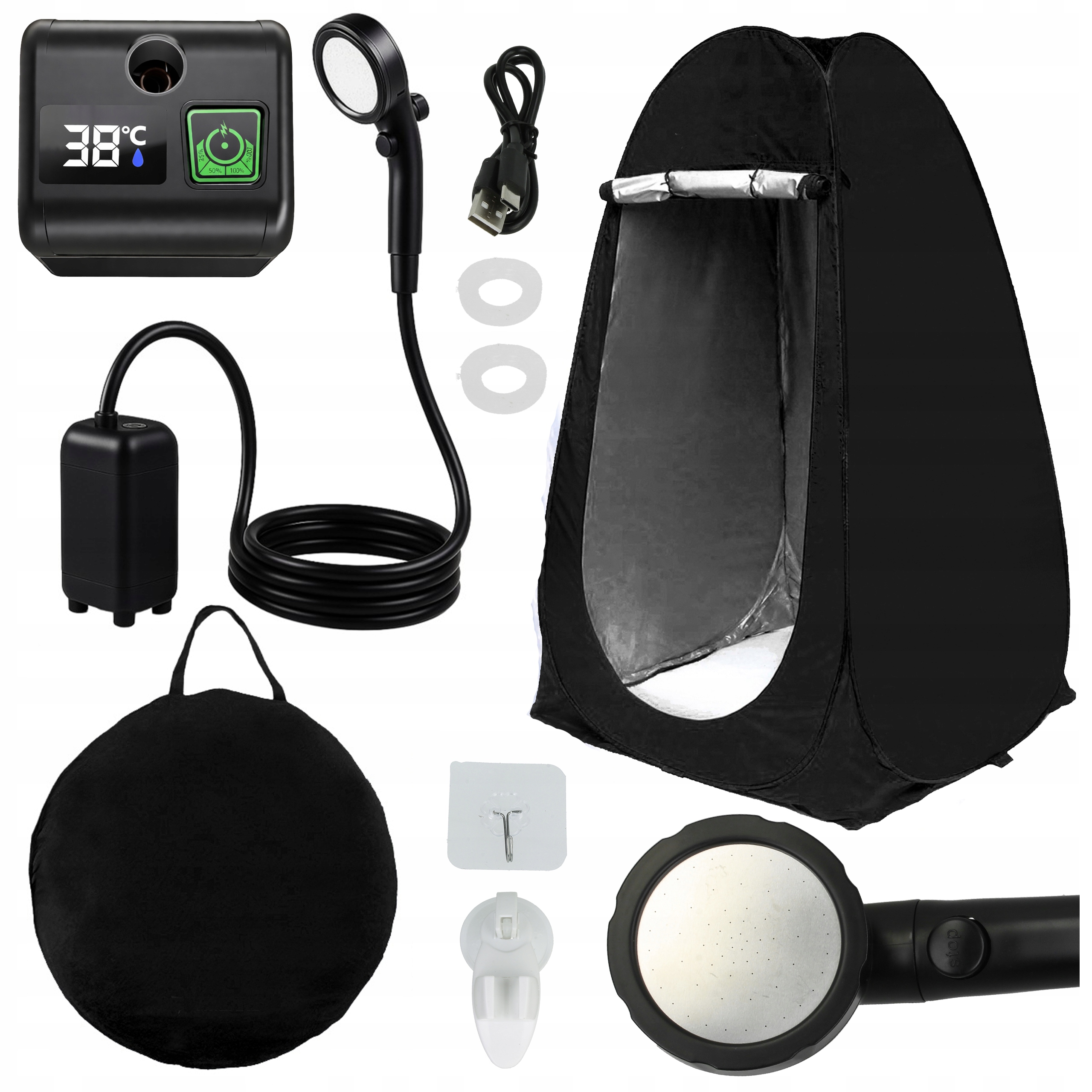 Stan Převlékárna Toaleta Turistická sprcha Elektrická pumpa